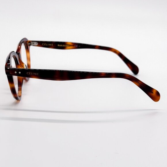 NEW CELINE CL41458 086 EYEGLASSES WOMEN HAVANA ROUND EYEWEAR CELINE - Picture 7 of 11